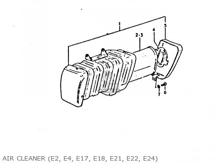AIR CLEANER (E2, E4, E17, E18, E21, E22, E24) - GP125 1978 (C) (E01 E02 E04 E06 E13 E17 E18 E21 E22 E24 E30)