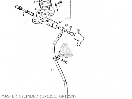 MASTER CYLINDER (GP125C, GP125N) - GP125 1978 (C) (E01 E02 E04 E06 E13 E17 E18 E21 E22 E24 E30)