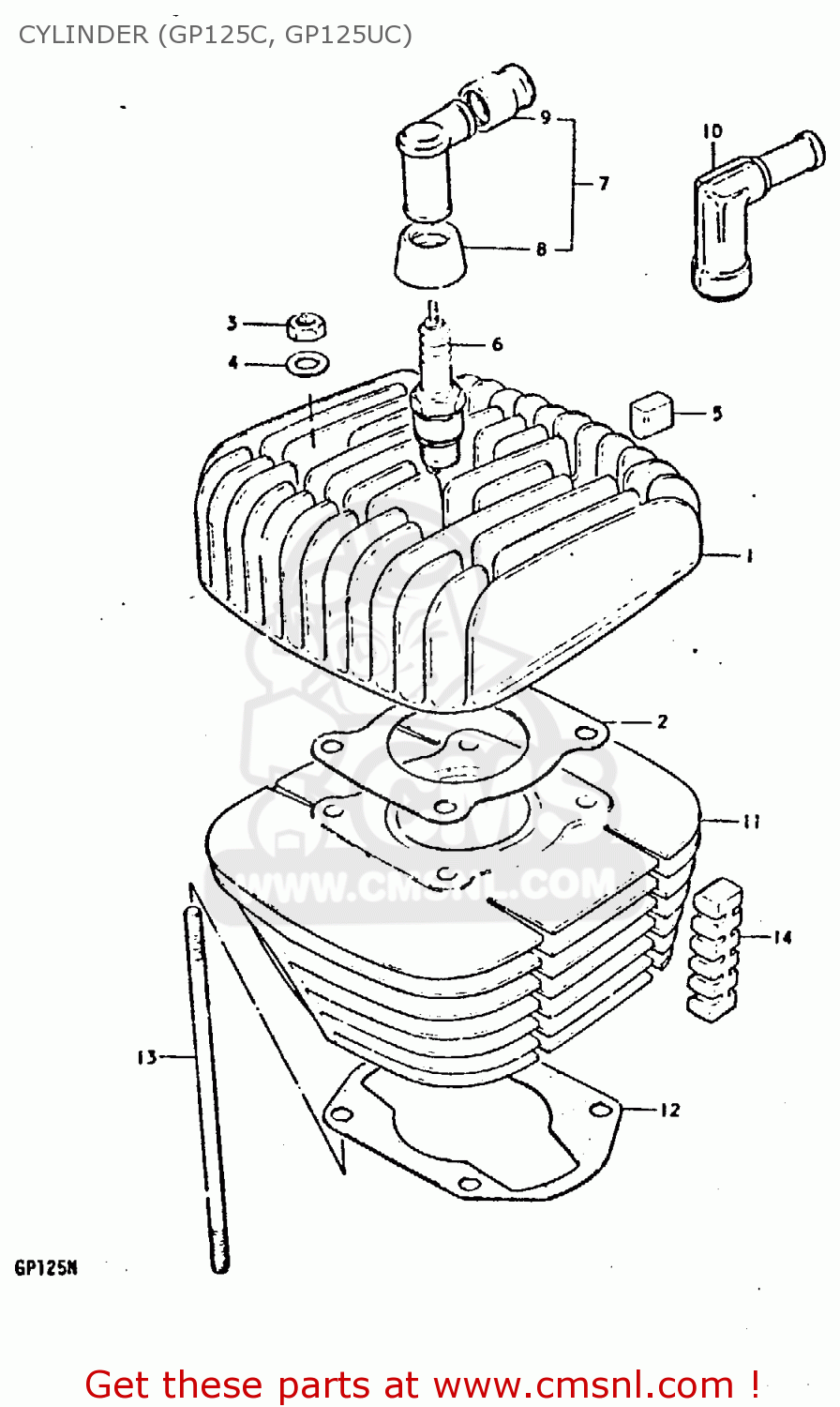 CYLINDER (GP125C, GP125UC) GP125 1979 (N) (E01 E02 E04 E06 E13 E17 E18 E21 E22 E24 30 35 41