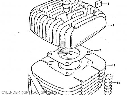 CYLINDER (GP125C, GP125UC) - GP125 1979 (N) (E01 E02 E04 E06 E13 E17 E18 E21 E22 E24 30 35 41
