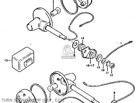TURN SIGNAL LAMP (E17, E21) - GP125 1979 (N) (E01 E02 E04 E06 E13 E17 E18 E21 E22 E24 30 35 41