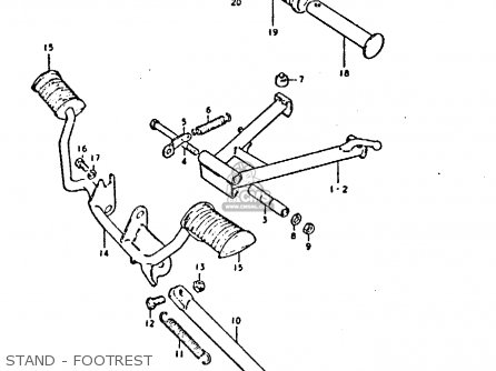 STAND - FOOTREST - GP125 1979 (N) (E01 E02 E04 E06 E13 E17 E18 E21 E22 E24 30 35 41