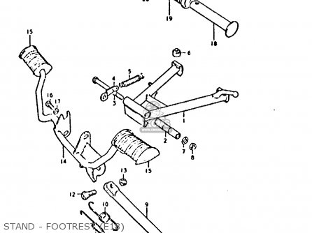 STAND - FOOTREST (E18) - GP125 1979 (N) (E01 E02 E04 E06 E13 E17 E18 E21 E22 E24 30 35 41