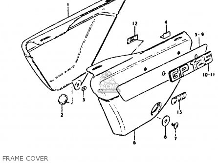 FRAME COVER - GP125 1979 (N) (E01 E02 E04 E06 E13 E17 E18 E21 E22 E24 30 35 41