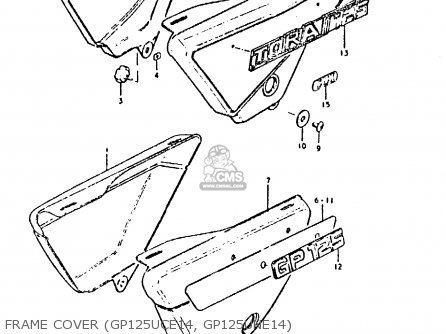 FRAME COVER (GP125UCE14, GP125UNE14) - GP125 1979 (N) (E01 E02 E04 E06 E13 E17 E18 E21 E22 E24 30 35 41