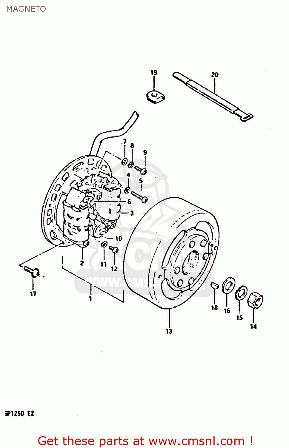 MAGNETO GP125 1981 (X) (E02 E04 E17 E18 E21 E22 E41)