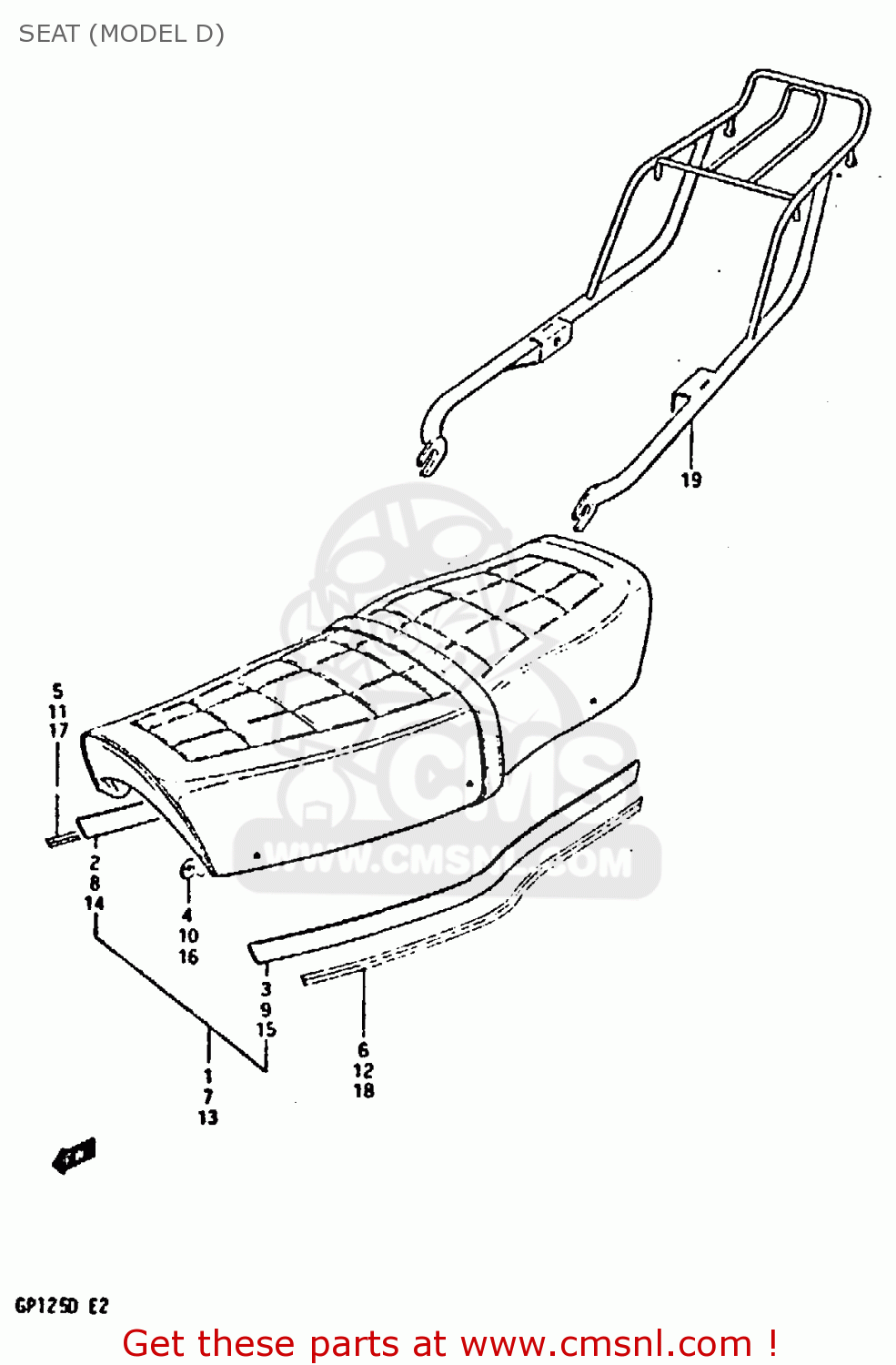 SEAT (MODEL D) GP125 1981 (X) (E02 E04 E17 E18 E21 E22 E41)