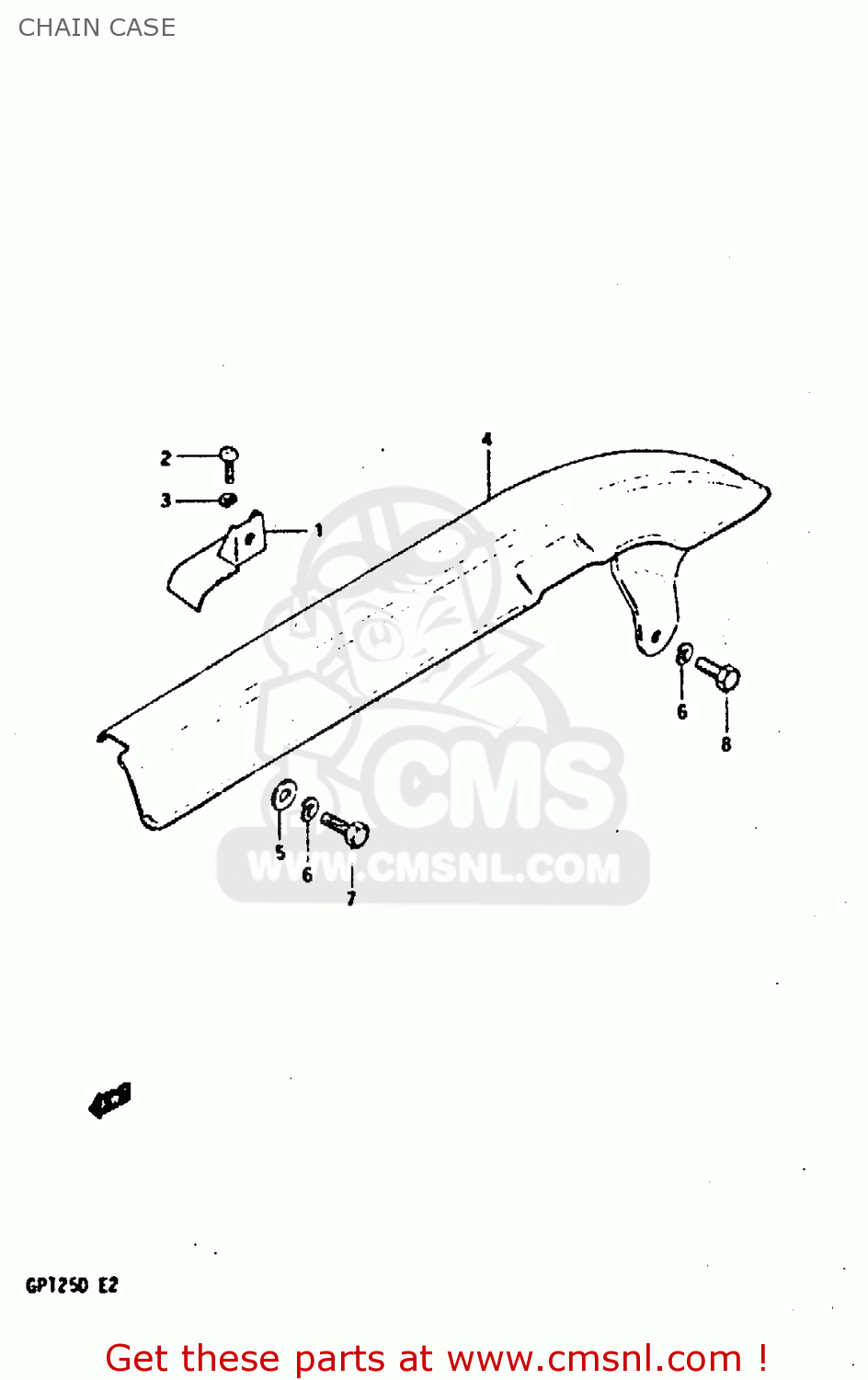 CHAIN CASE GP125 1981 (X) (E02 E04 E17 E18 E21 E22 E41)