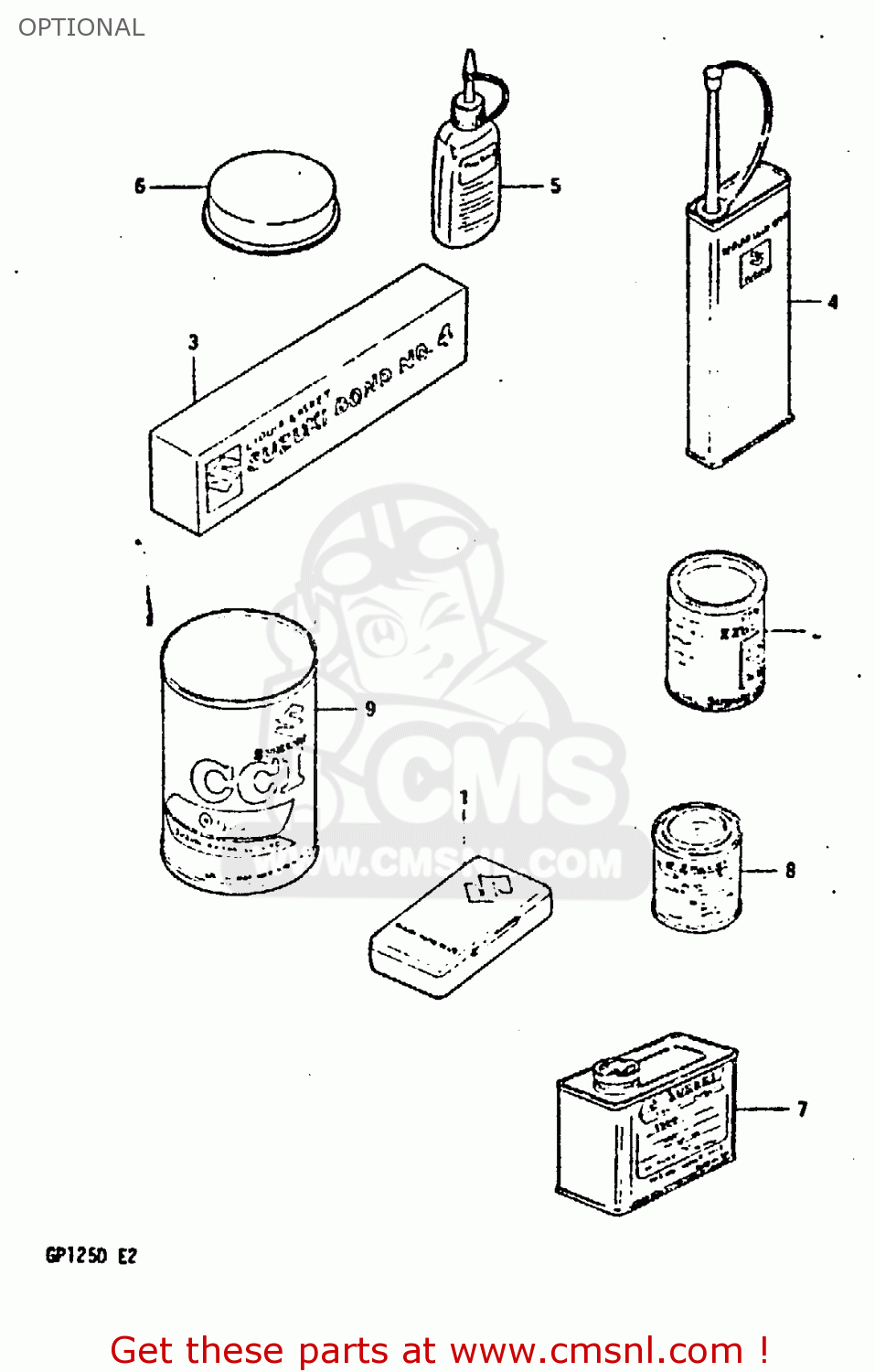 OPTIONAL GP125 1981 (X) (E02 E04 E17 E18 E21 E22 E41)