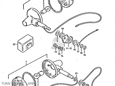 TURN SIGNAL LAMP - GP125 1981 (X) (E02 E04 E17 E18 E21 E22 E41)