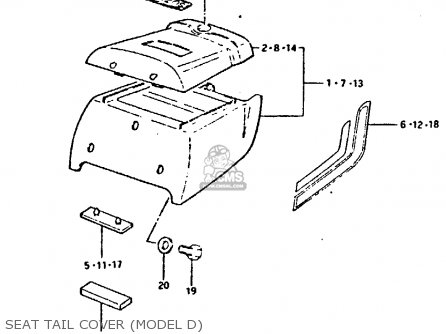 SEAT TAIL COVER (MODEL D) - GP125 1981 (X) (E02 E04 E17 E18 E21 E22 E41)