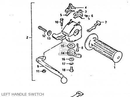 LEFT HANDLE SWITCH - GP125 1981 (X) (E02 E04 E17 E18 E21 E22 E41)