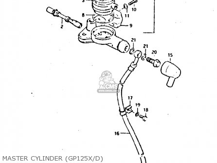 MASTER CYLINDER (GP125X/D) - GP125 1981 (X) (E02 E04 E17 E18 E21 E22 E41)