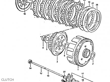 CLUTCH - GP125 1981 (X) (E02 E04 E17 E18 E21 E22 E41)