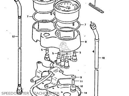 SPEEDOMETER - TACHOMETER - GP125 1983 (D) (E02 E04 E17 E18 E21 E22 E41)