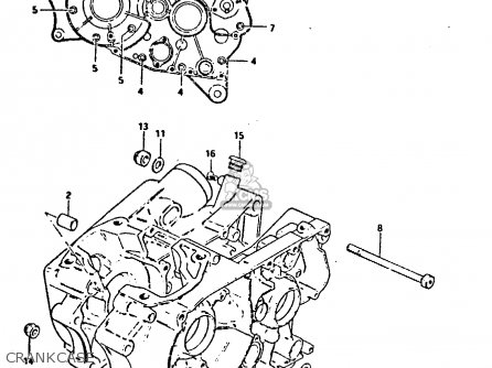 CRANKCASE - GP125 1983 (D) (E02 E04 E17 E18 E21 E22 E41)