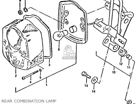 REAR COMBINATION LAMP - GP125 1983 (D) (E02 E04 E17 E18 E21 E22 E41)