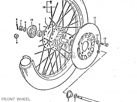 FRONT WHEEL - GP125 1983 (D) (E02 E04 E17 E18 E21 E22 E41)
