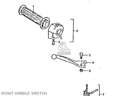RIGHT HANDLE SWITCH - GP125 1983 (D) (E02 E04 E17 E18 E21 E22 E41)
