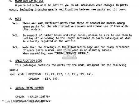 *CATALOG PREFACE* - GP125 1983 (D) (E02 E04 E17 E18 E21 E22 E41)
