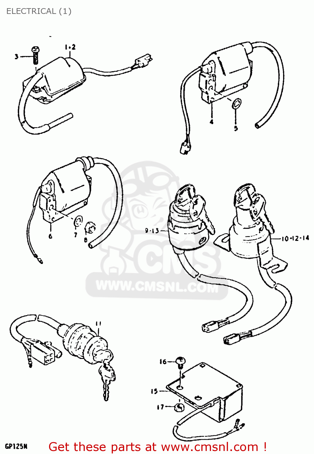 ELECTRICAL (1) GP125U 1978 (C) (E01 E02 E04 E06 E13 E14 E17 E18 E21 E22 E24 E32