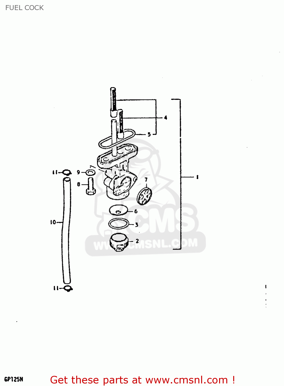 FUEL COCK GP125U 1978 (C) (E01 E02 E04 E06 E13 E14 E17 E18 E21 E22 E24 E32