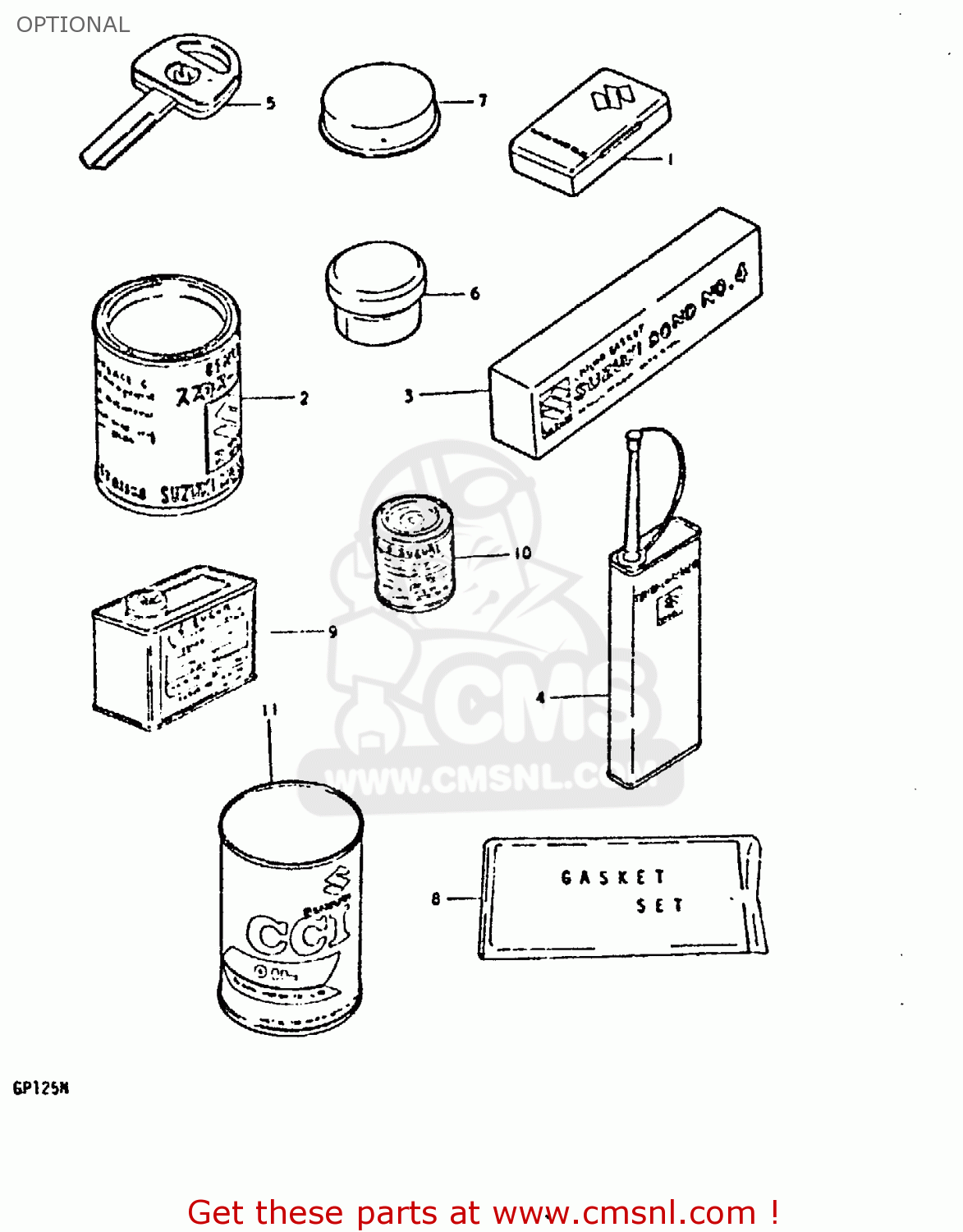 OPTIONAL GP125U 1978 (C) (E01 E02 E04 E06 E13 E14 E17 E18 E21 E22 E24 E32