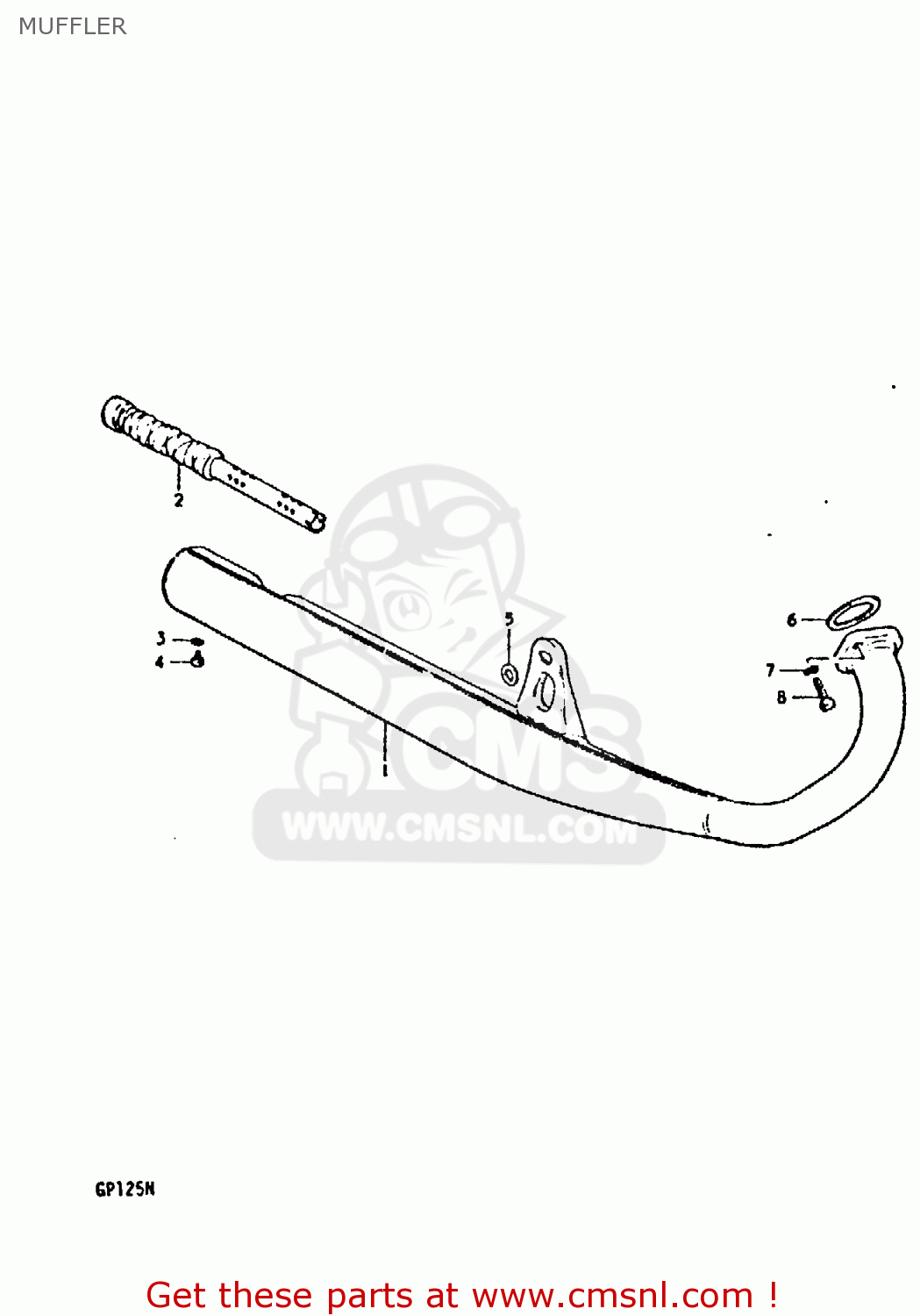MUFFLER GP125U 1978 (C) (E01 E02 E04 E06 E13 E14 E17 E18 E21 E22 E24 E32