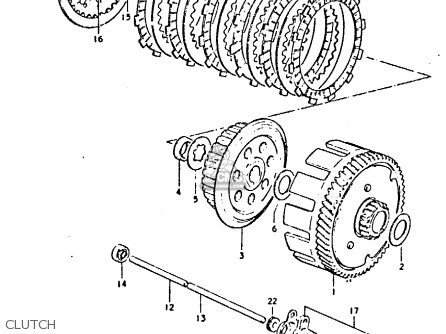 CLUTCH - GP125U 1978 (C) (E01 E02 E04 E06 E13 E14 E17 E18 E21 E22 E24 E32