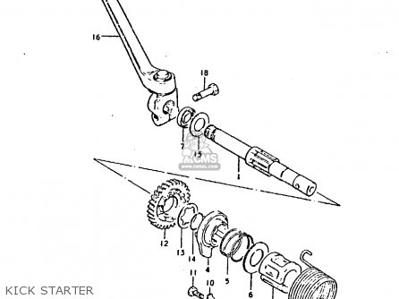 KICK STARTER - GP125U 1978 (C) (E01 E02 E04 E06 E13 E14 E17 E18 E21 E22 E24 E32