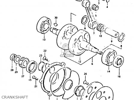 CRANKSHAFT - GP125U 1978 (C) (E01 E02 E04 E06 E13 E14 E17 E18 E21 E22 E24 E32