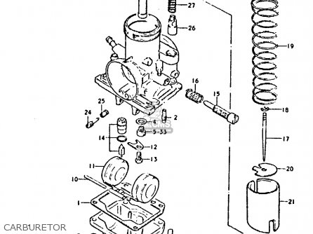 CARBURETOR - GP125U 1978 (C) (E01 E02 E04 E06 E13 E14 E17 E18 E21 E22 E24 E32