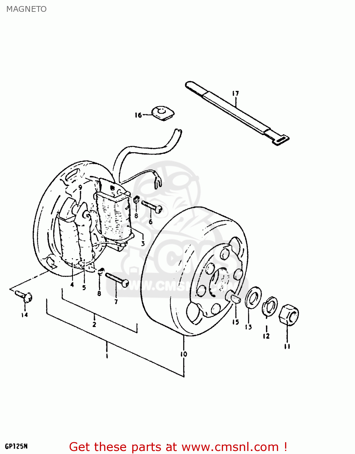 MAGNETO GP125U 1979 (N) (01 02 04 06 10 13 14 17 18 21 22 24 32 35 41 42