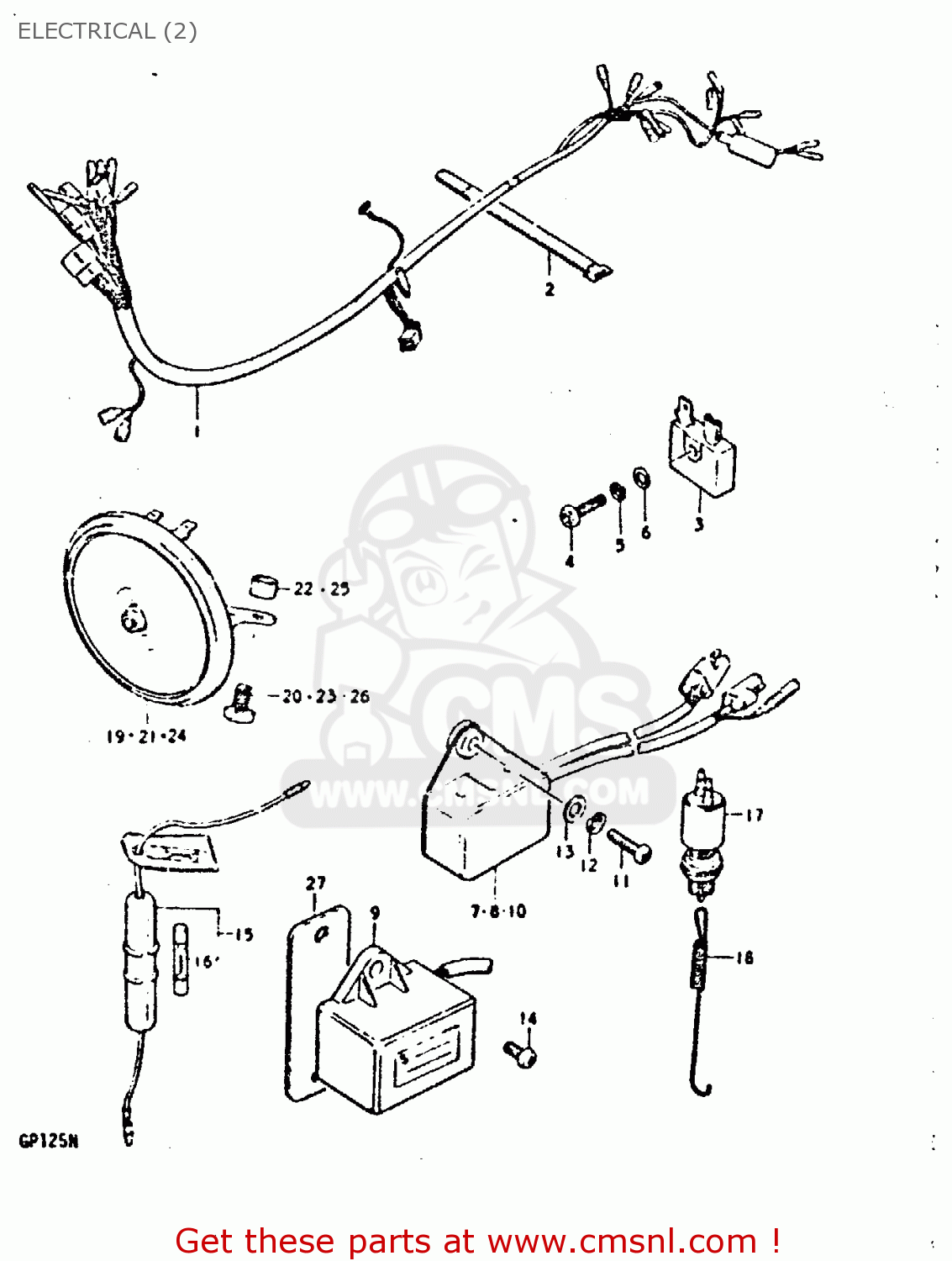 ELECTRICAL (2) GP125U 1979 (N) (01 02 04 06 10 13 14 17 18 21 22 24 32 35 41 42