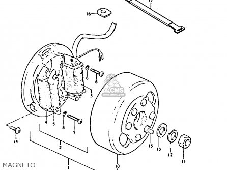 MAGNETO - GP125U 1979 (N) (01 02 04 06 10 13 14 17 18 21 22 24 32 35 41 42