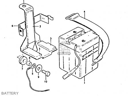 BATTERY - GP125U 1979 (N) (01 02 04 06 10 13 14 17 18 21 22 24 32 35 41 42