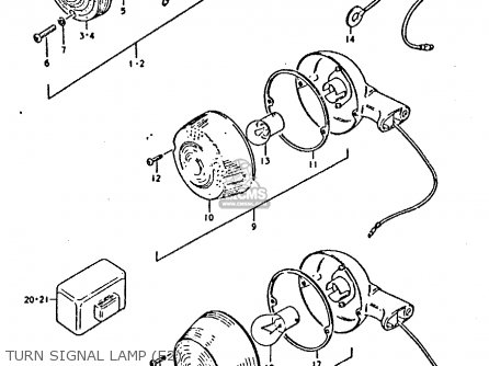 TURN SIGNAL LAMP (E2) - GP125U 1979 (N) (01 02 04 06 10 13 14 17 18 21 22 24 32 35 41 42