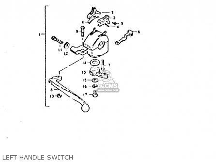 LEFT HANDLE SWITCH - GP125U 1979 (N) (01 02 04 06 10 13 14 17 18 21 22 24 32 35 41 42