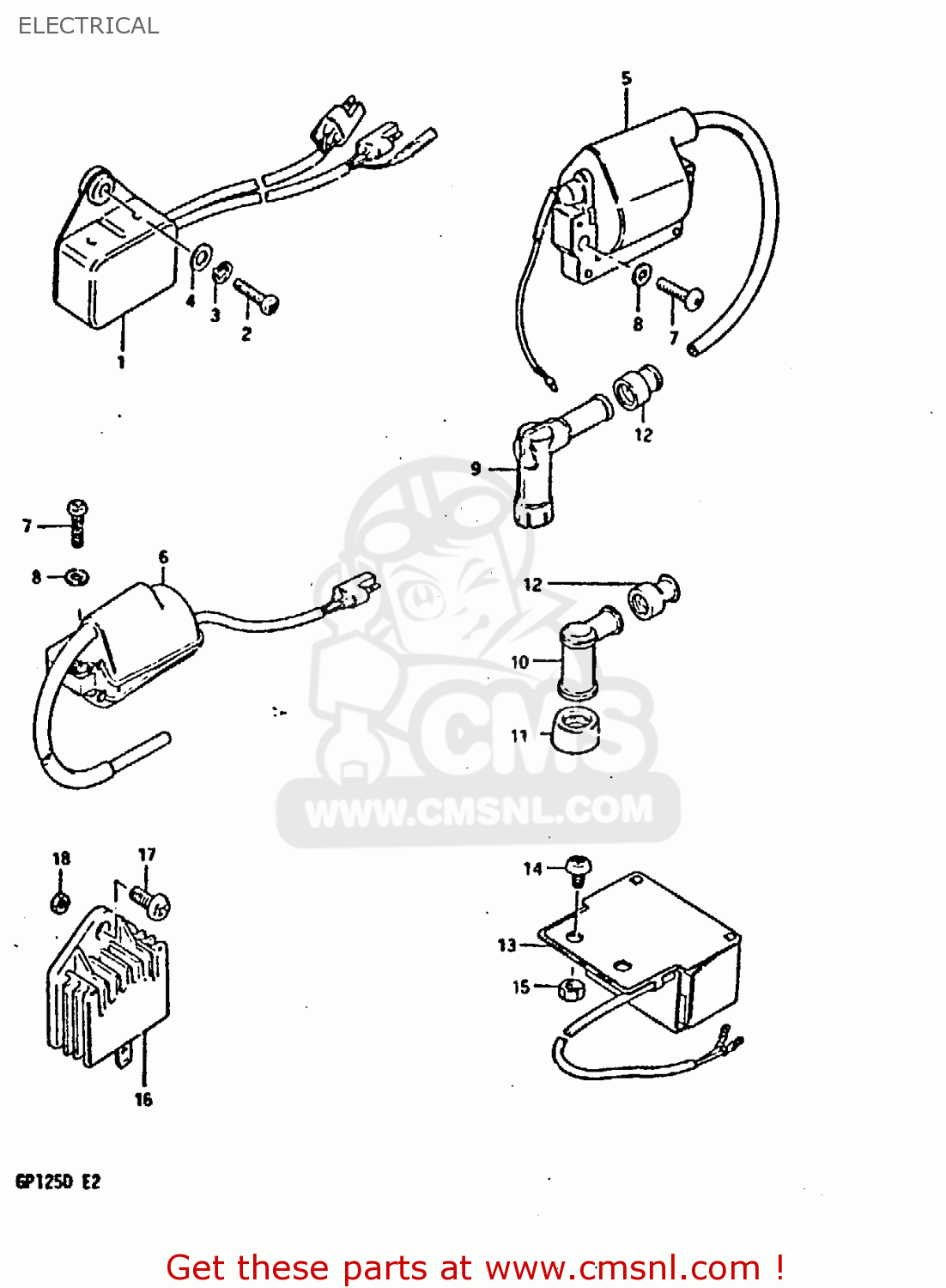 ELECTRICAL GP125U 1981 (X) SWEDEN GREECE (E17 E41)