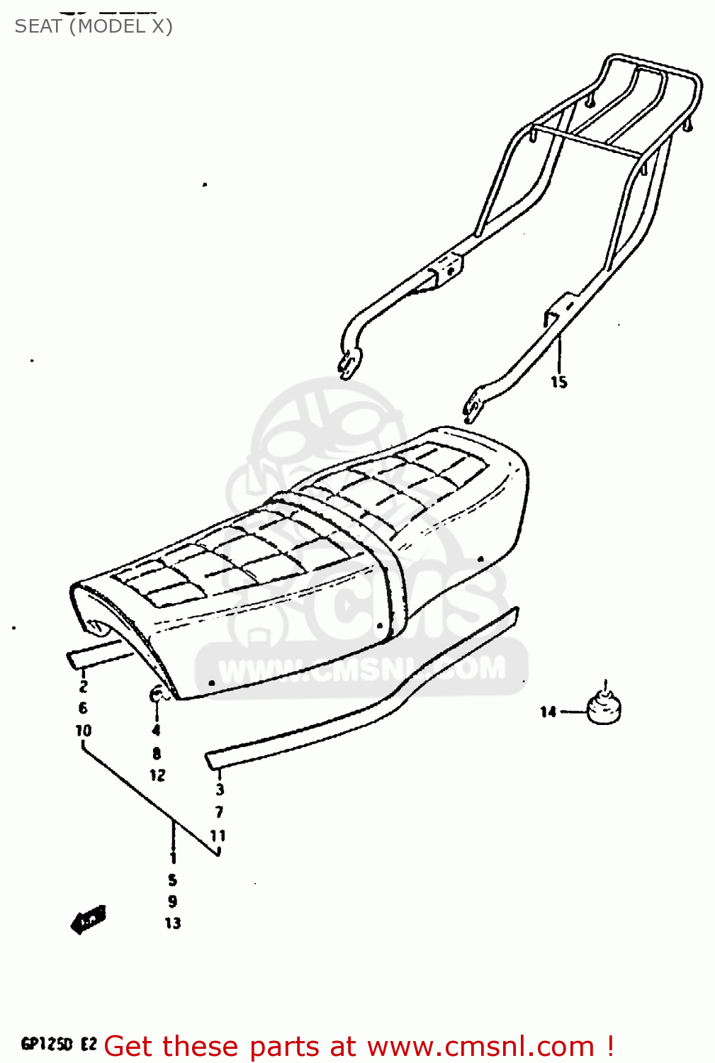 SEAT (MODEL X) GP125U 1981 (X) SWEDEN GREECE (E17 E41)
