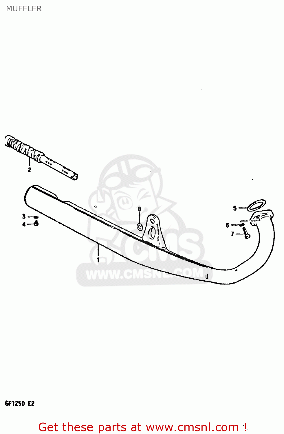 MUFFLER GP125U 1981 (X) SWEDEN GREECE (E17 E41)