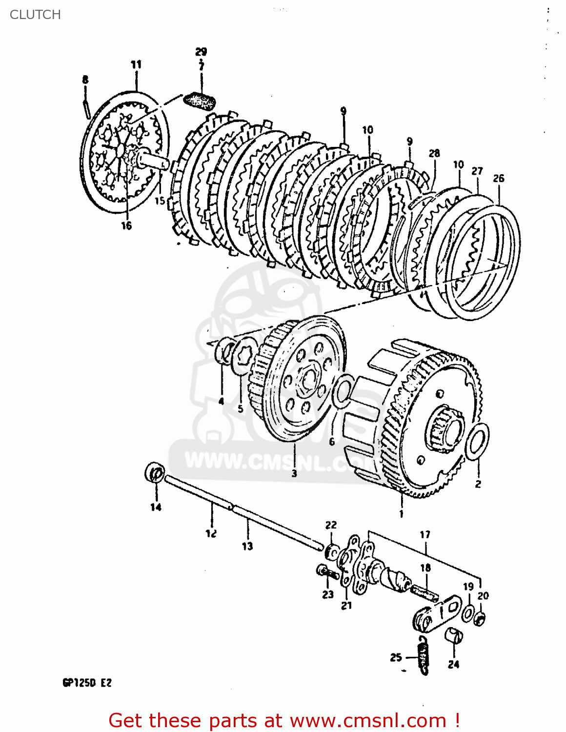 CLUTCH GP125U 1981 (X) SWEDEN GREECE (E17 E41)