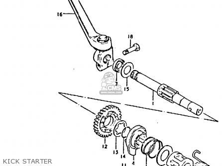 KICK STARTER - GP125U 1981 (X) SWEDEN GREECE (E17 E41)