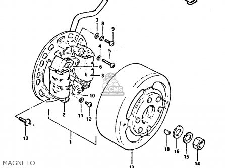 MAGNETO - GP125U 1981 (X) SWEDEN GREECE (E17 E41)