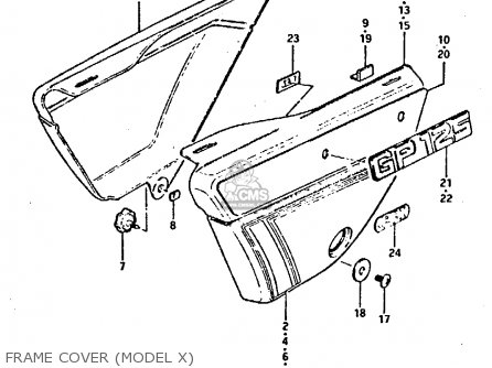 FRAME COVER (MODEL X) - GP125U 1981 (X) SWEDEN GREECE (E17 E41)