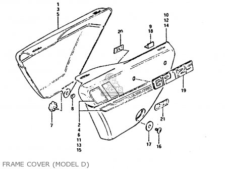 FRAME COVER (MODEL D) - GP125U 1981 (X) SWEDEN GREECE (E17 E41)