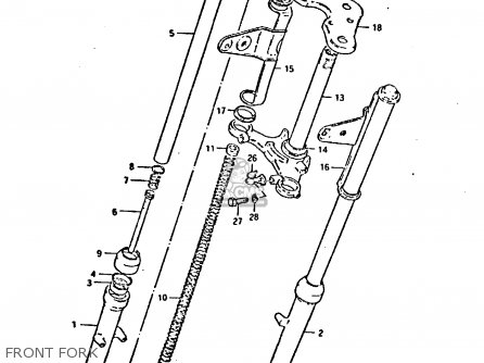 FRONT FORK - GP125U 1981 (X) SWEDEN GREECE (E17 E41)