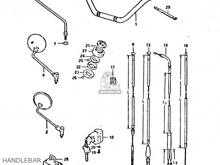HANDLEBAR - GP125U 1981 (X) SWEDEN GREECE (E17 E41)