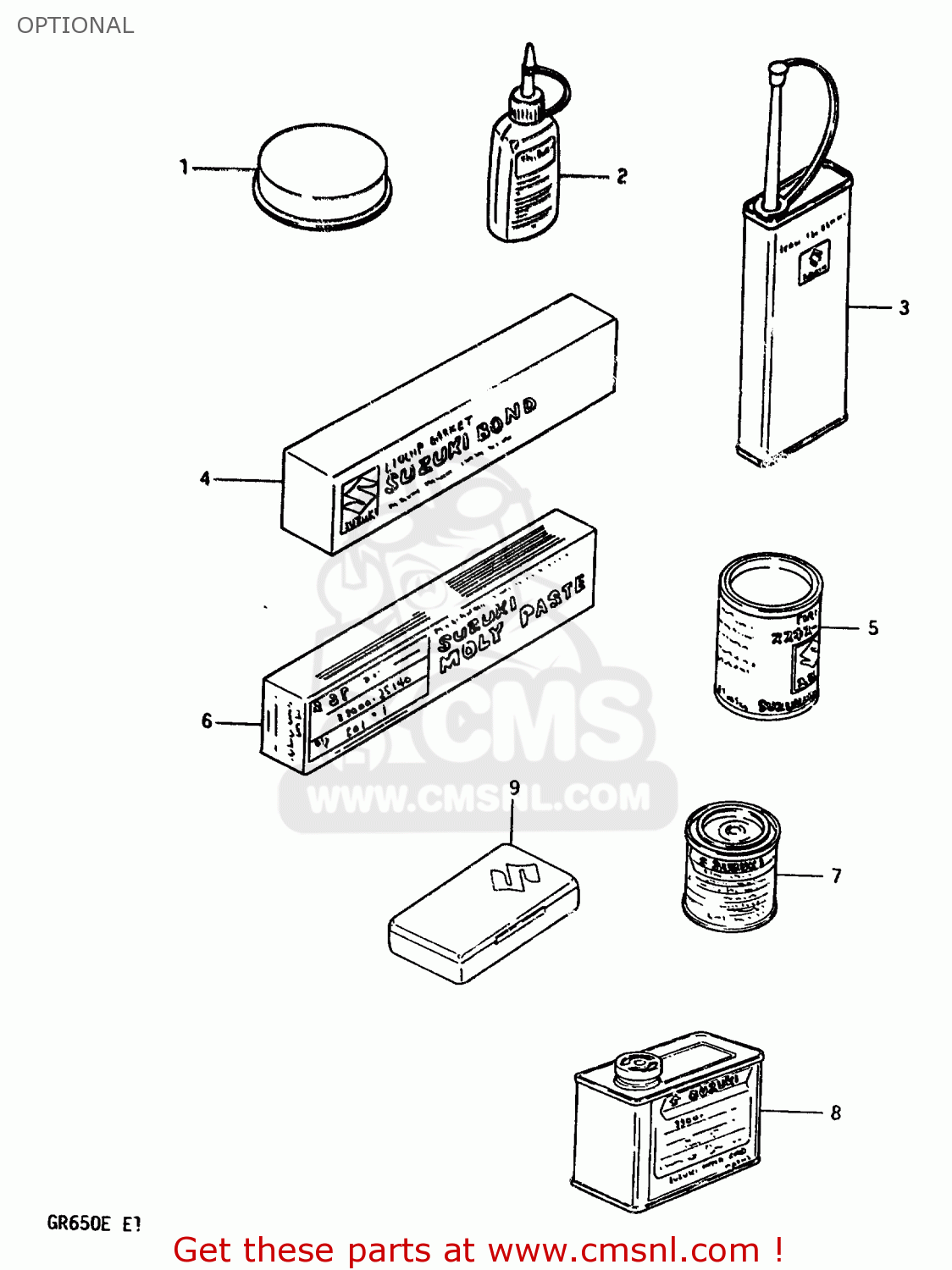OPTIONAL GR650 1983 (D) (E01 E02 E04 06 15 16 17 18 21 22 24 25 26 34 39)