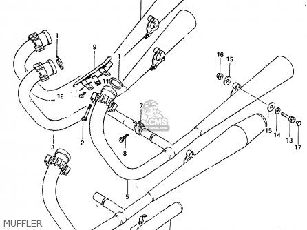 MUFFLER - GR650 1983 (D) (E01 E02 E04 06 15 16 17 18 21 22 24 25 26 34 39)